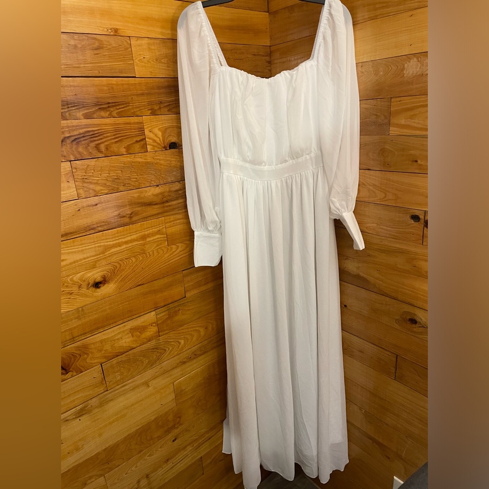 Flowy White Maxi Dress